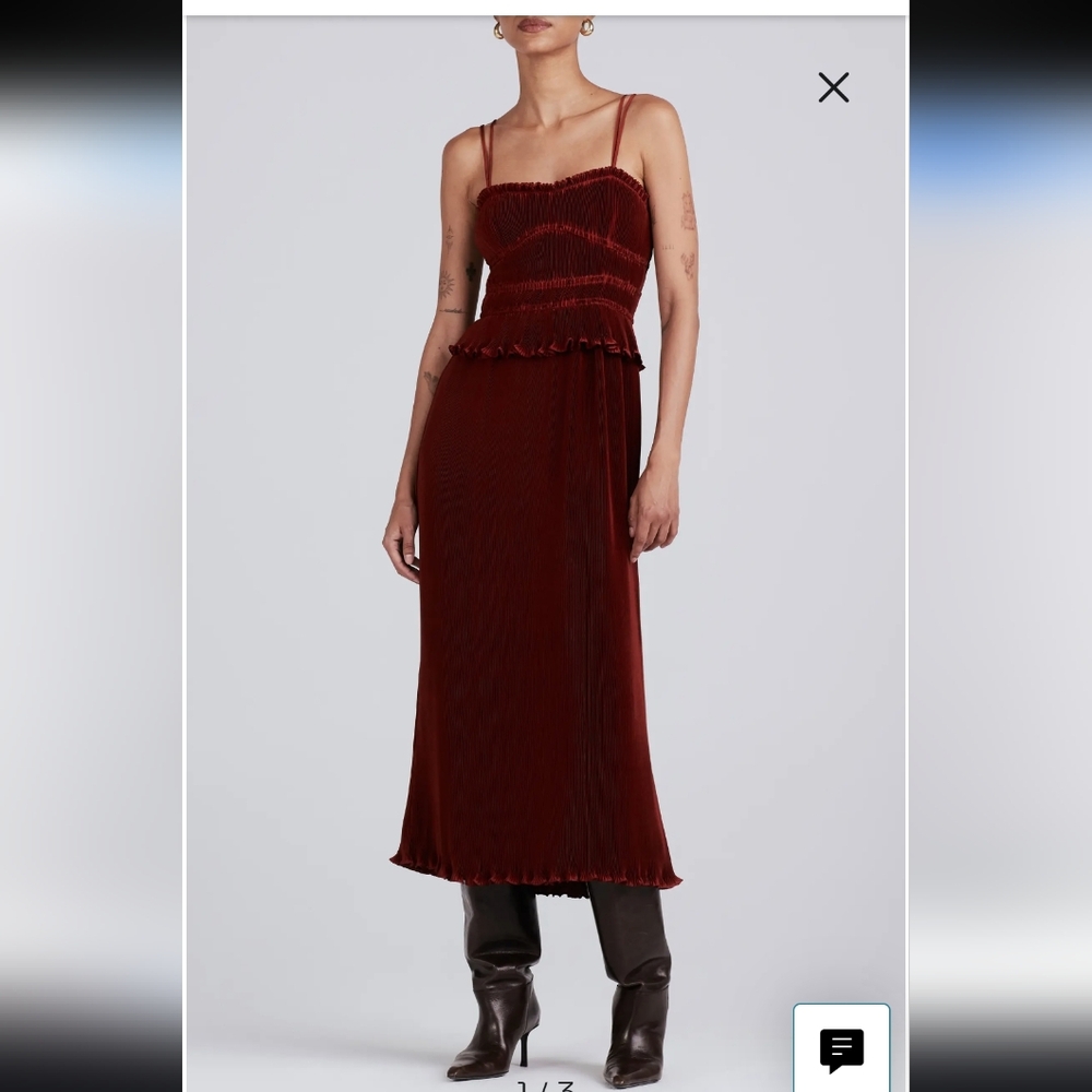 NWT $595 Derek Lam 10,Crosby Brisha Maxi Dress